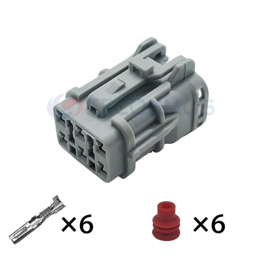Waterproof IP66 Copper Contact ABS/Nylon Housing Wire Harness Taillight Plug for Car 6-Pin Female MG640337-5 - image 4